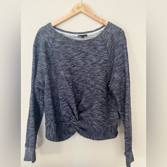 J. Crew Twist-front heathered sweatshirt - Picture 2 of 7